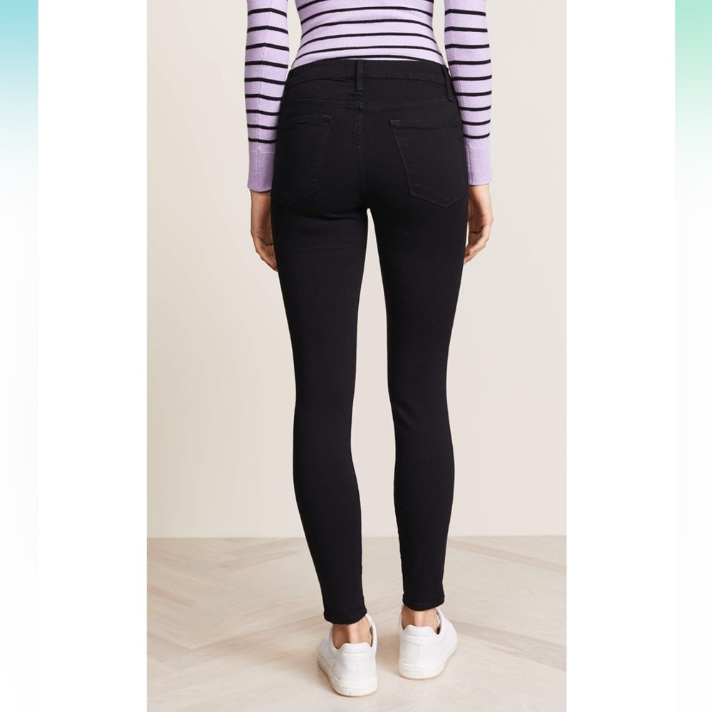 FRAME Women's Le High Skinny Black Jeans - Picture 4 of 10